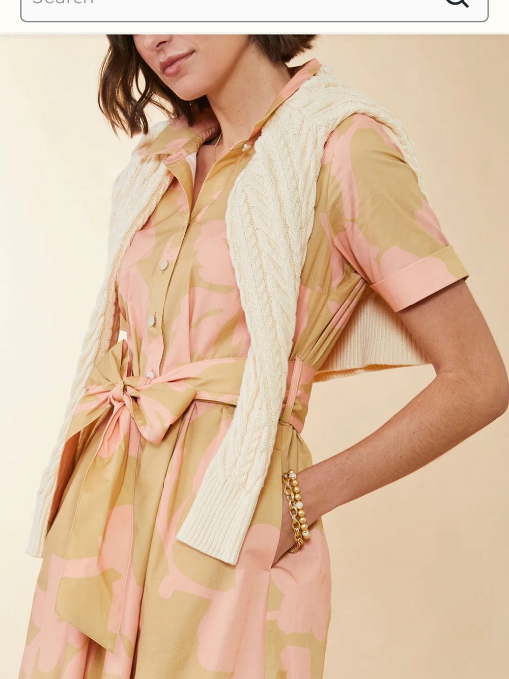 Spartina 459 NWT Maryam Midi Dress in Clara Blooms Pink - Picture 8 of 9